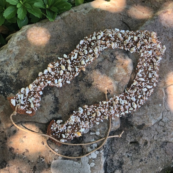 NWOT Copper Hand Woven Sea Shell Belt with Ties - Picture 6 of 16